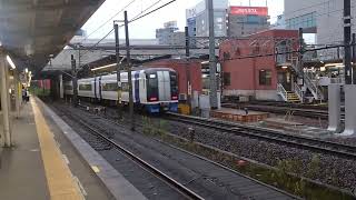 名鉄2000系2007F+2009F(ミュースカイ)金山到着