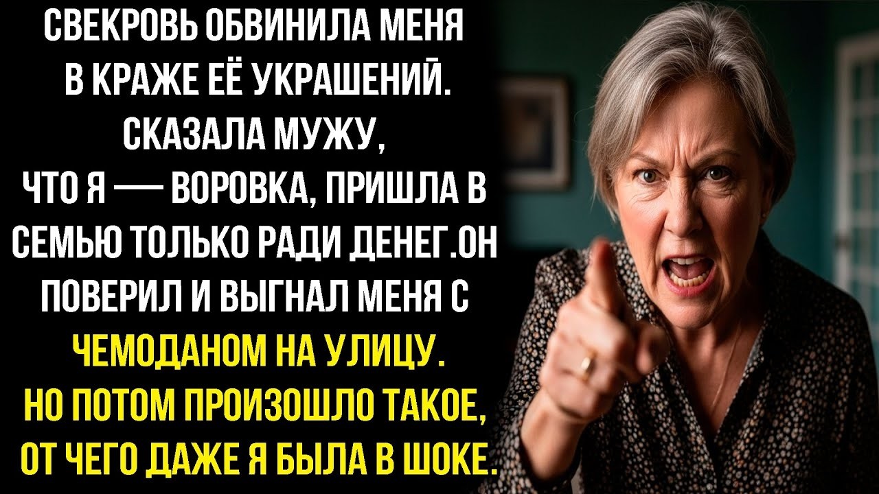 СВЕКРОВЬ ОБВИНИЛА МЕНЯ В КРАЖЕ ЕЁ УКРАШЕНИЙ СКАЗАЛА МУЖУ, ЧТО Я — ВОРЮГА! НО ДАЛЬШЕ БЫЛО ИНТЕРЕС