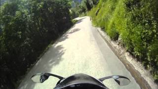 Motorcycle ride up the Cormet de Roselend from Bourg-St-Maurice, FR