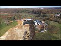 Chantier déviation Evreux, travaux pont PS-14 vue en drone