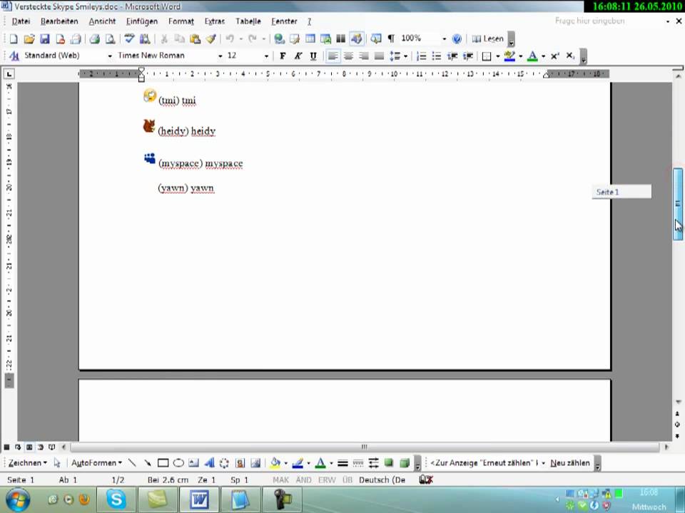 Versteckte Skype-Smileys