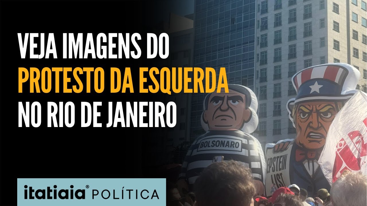 PROTESTOS DA ESQUERDA CONTRA A PEC DA BLINDAGEM ACONTECEM EM COPACABANA, NO RIO DE JANEIRO