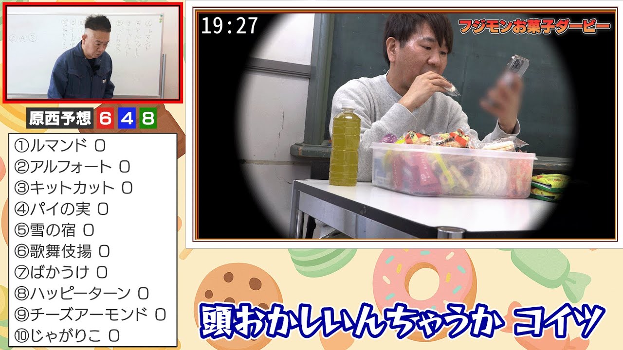 【ドッキリ】楽屋に置かれたお菓子でフジモンお菓子ダービーを開催！！