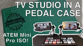 TV Studio in a Pedal Case Rebuild - ATEM Mini Pro ISO, monitors, etc. all wired up ready to go.