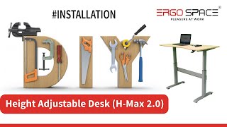 Height Adjustable Table, Pneumatic (H-Max 2.0) | DIY Installation | ERGO SPACE