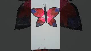 Creative Leaf painting #painting #leaf #butterfly #trending #viral
