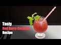 Red berry cocktail  easy drink recipe