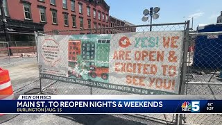 Burlington to reopen Main Street on nights and weekends