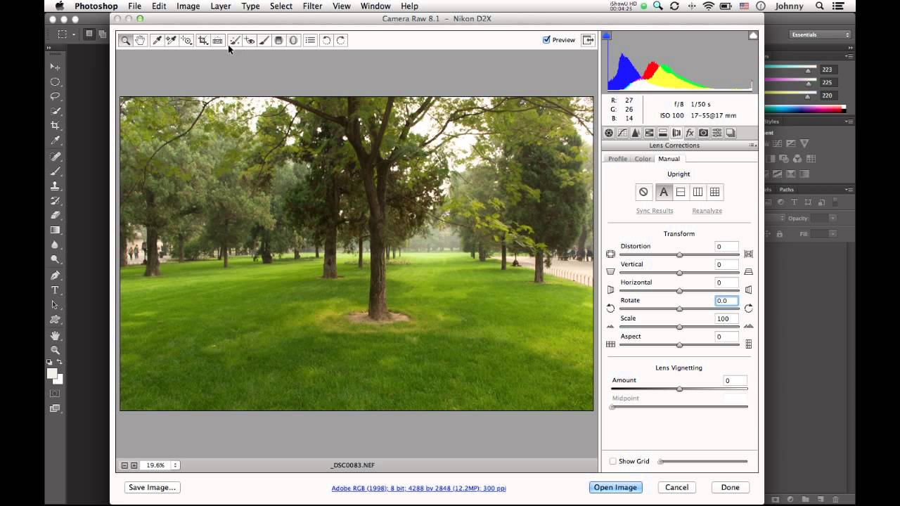 Photoshop CC 教學 Lens Corrections 鏡頭矯正示範 (廣東話) - YouTube