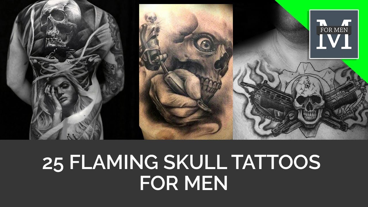 25 Flaming Skull Tattoos For Men