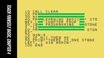TI-99/4A: Learning BASIC, Chapter Four: Programming (Teach Yourself BASIC)