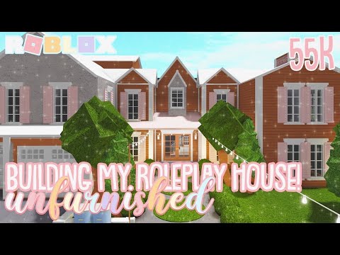 How To Build My Bloxburg Roleplay House Unfurnished Speedbuild Youtube - roblox family role play home in bloxburg tour