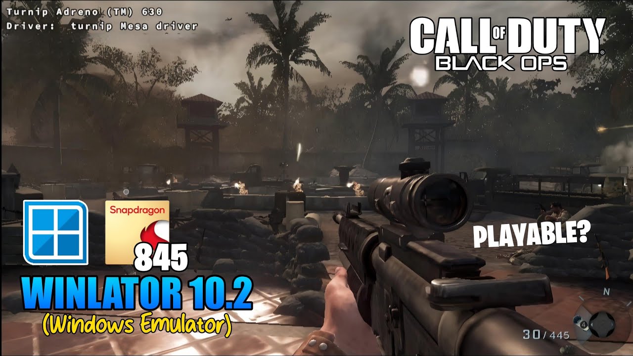 Call of Duty Black Ops Android Gameplay Winlator 10.2 | Tested on Snapdragon 845 + Settings!