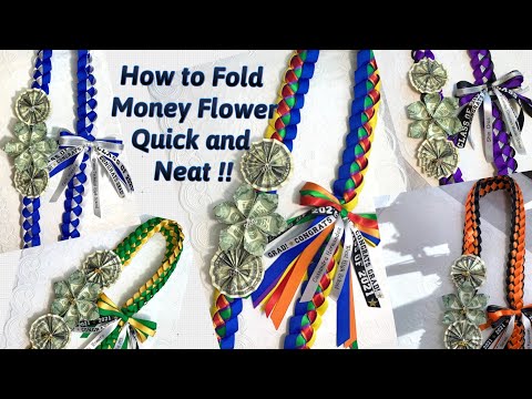 How to Fold Money Flowers Fast and Neat for Graduation Lei