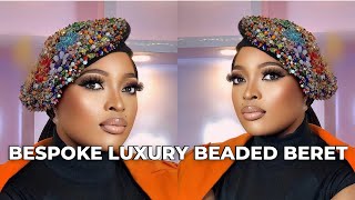 HOW TO MAKE A BEADED BERET IN SIMPLE STEPS | BEGINNER-FRIENDLY TUTORIAL | BEADING PATTERN FOR OUTFIT