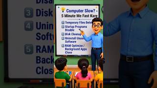 Computer Slow? 5 Minute Me Fast Kare 🔥 | Top 5 Speed Boost Tricks #shorts #ytshorts #pcfast