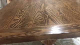 "Bogart" Trestle Table with an Ash Top