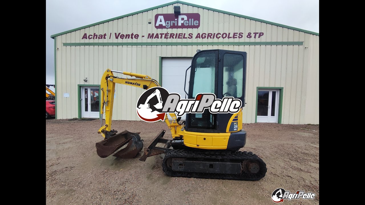 AGRIPELLE - KOMATSU PC26 MR-3 - 2014 - 2203 h - YouTube