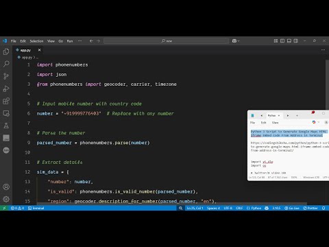 Python 3 Script to Extract & Track Sim Card & Carrier Details Using Mobile Number and Save as JSON