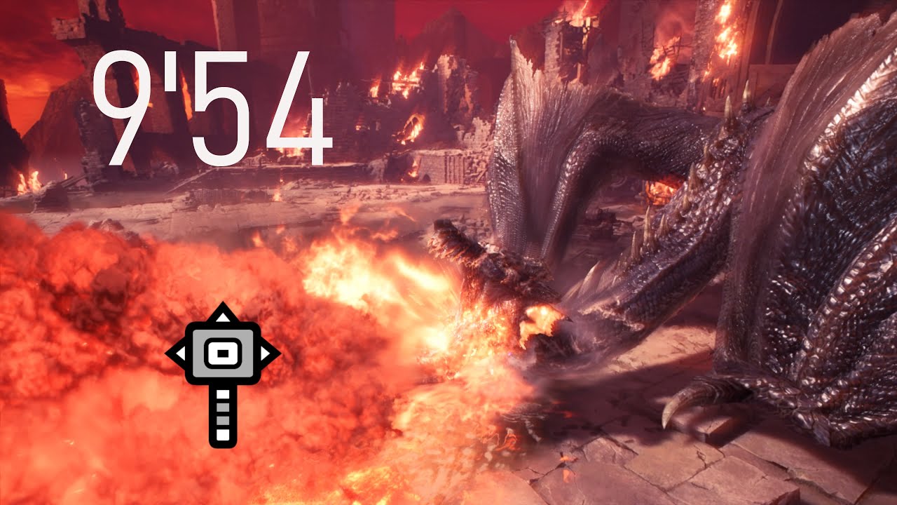 [MHW:IB/PS4] ミラボレアス　ハンマー　9'54   Fatalis Hammer Solo No Neko(Palico)