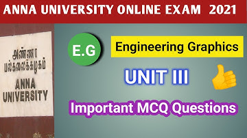 GE8152 Engineering Graphics MCQ | Part 6 | Anna University Online Exam 2021