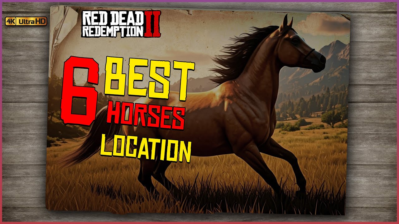 Best 6  Horses | Bravest | Fastest | Prettiest  Location - Red Dead Redemption 2  | RDR2