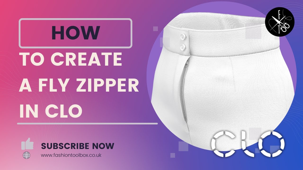 How to Insert a Fly Zipper in CLO3D Video - YouTube