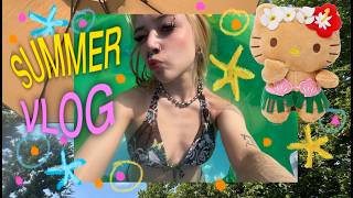 # SUMMER VLOG 🏝️🥥°.𓆞 tanning, swimming, getting lit, etc.