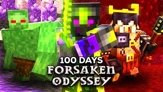 I Survived 100 Days In FORSAKEN ODYSSEY In Minecraft Bedrock!