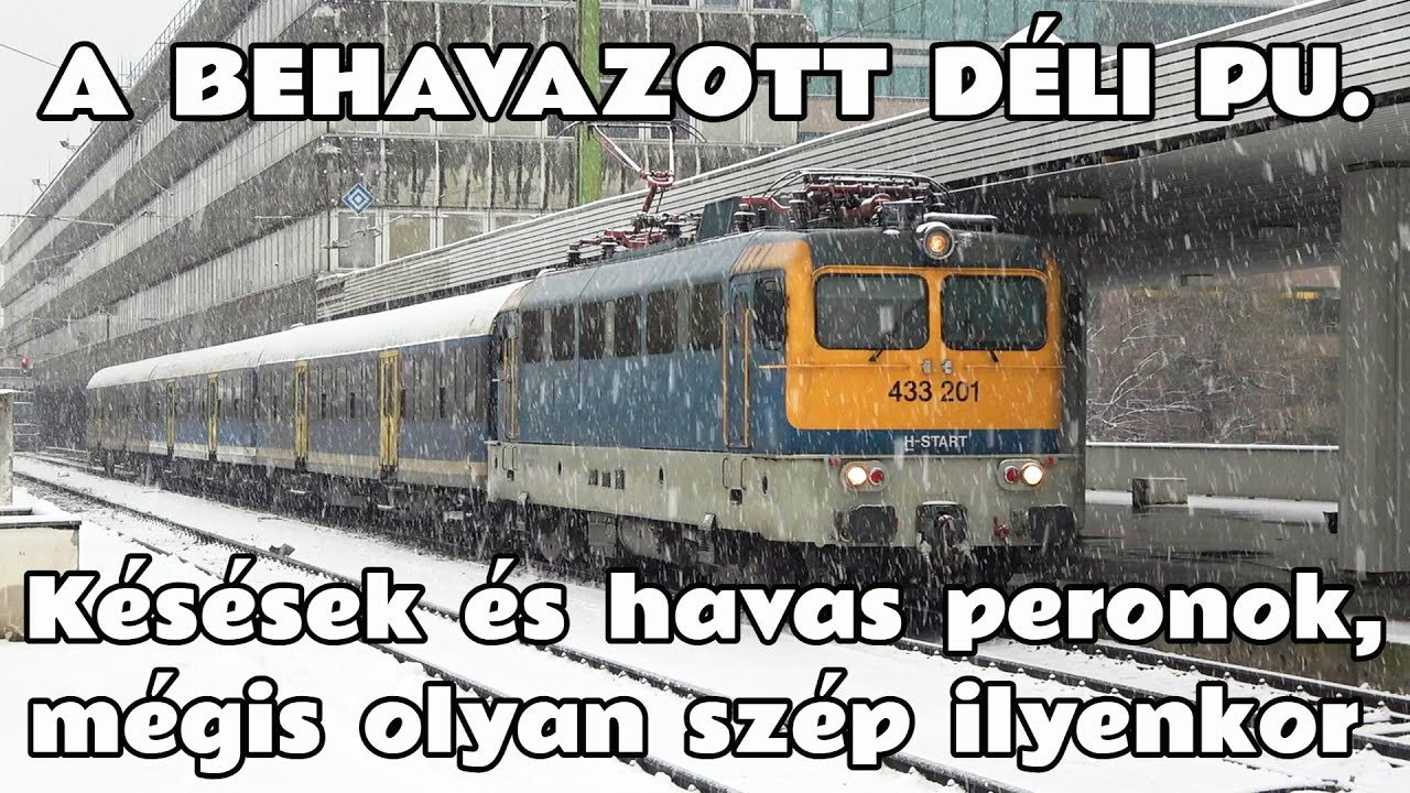 2026.02.03. Havas vonatok és jelentős késések a Déli pályaudvaron és Kelenföldön.