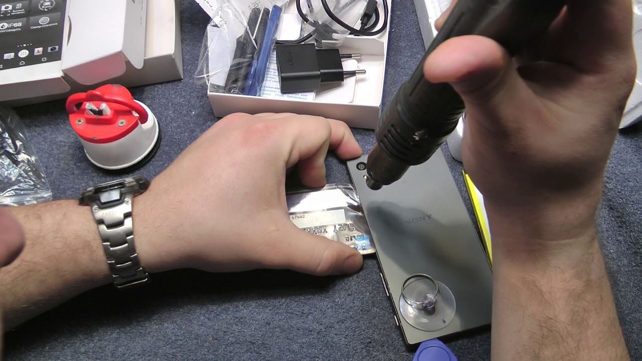 Замена аккумулятора и дисплея Sony Z(Z5) - фейло ремонт - YouTube