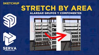 Stretch By Area   Sketchup Plugin    Alargar Grupos O Componentes Fcilmente