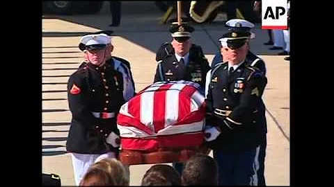 Reagan's casket arrives back in California