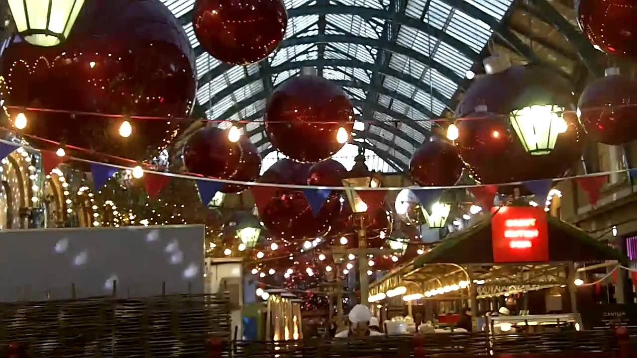 Christmas markets and lights in London (Covent Garden) YouTube