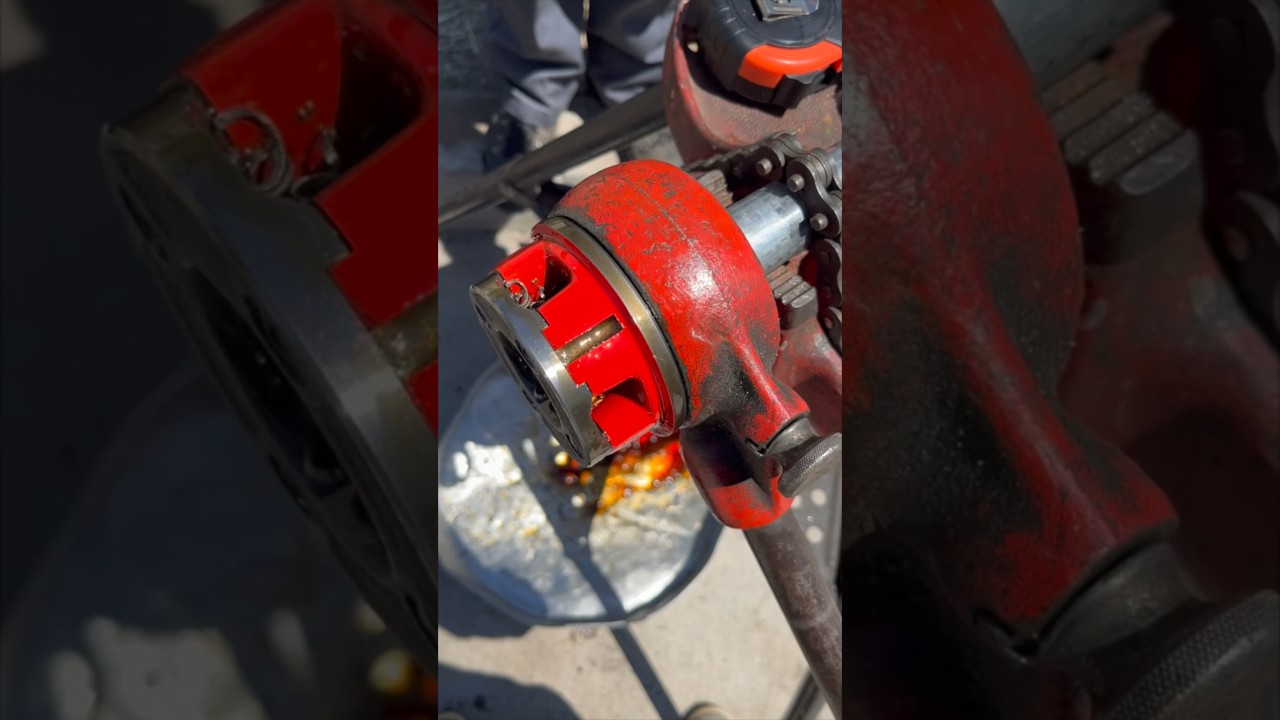 Threading galvanized pipe for gas line 