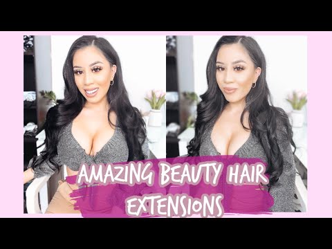 video about 220g Jet Black 1# Clip In Hair Extensions 22