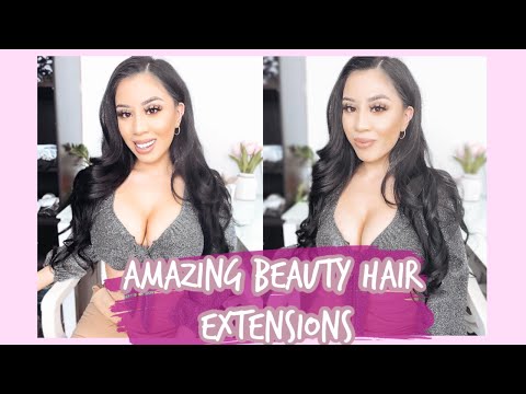 video about 220g Jet Black 1# Clip In Hair Extensions 22