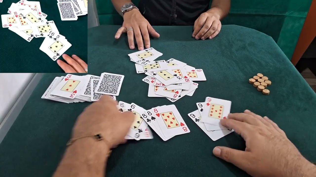 Jogando um baralho, cacheta