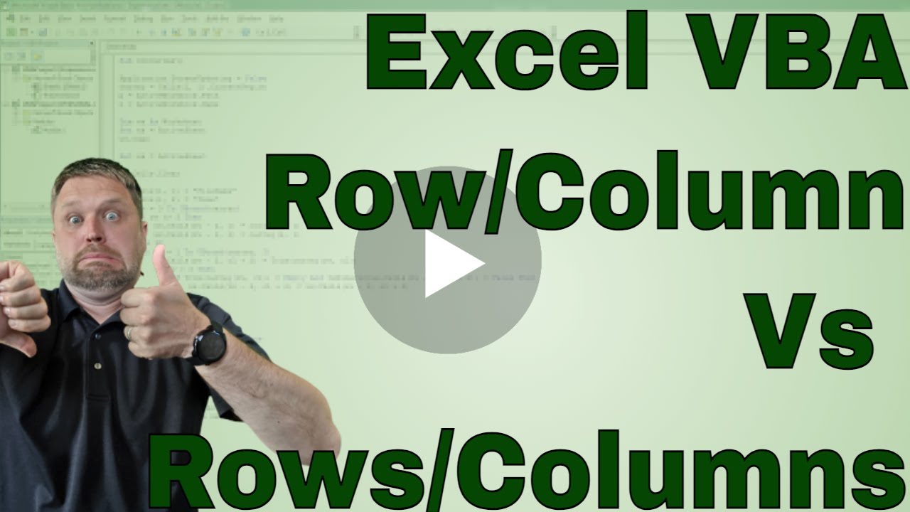 Update Excel VBA VBA Grasping Row(s) and Columns(s) - CODE INCLUDED
