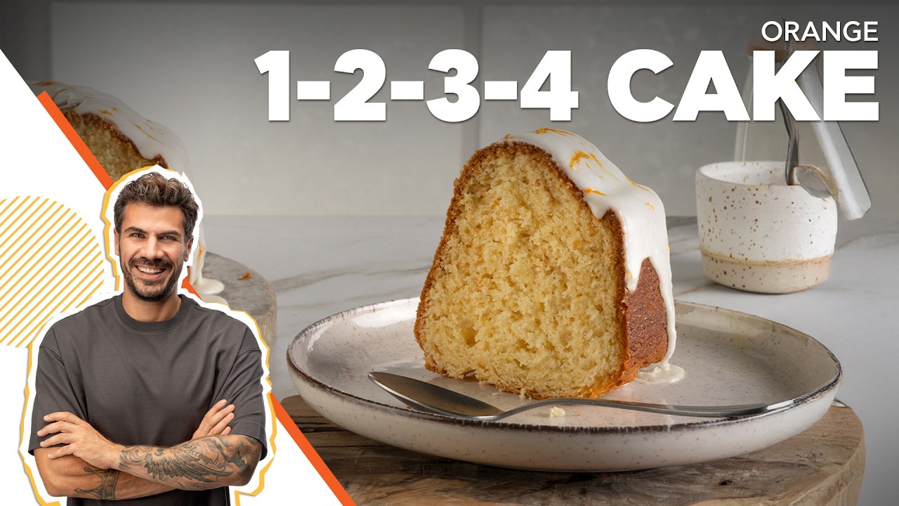 Orange 1-2-3-4 Cake | Baking With Akis - YouTube