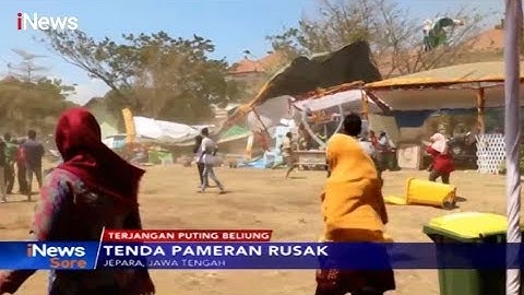 Angin Puting Beliung Terjang Tenda Pameran Daur Ulang di Jepara - iNews Sore 03/10