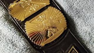WWF Block Logo winged eagle by ORM belts