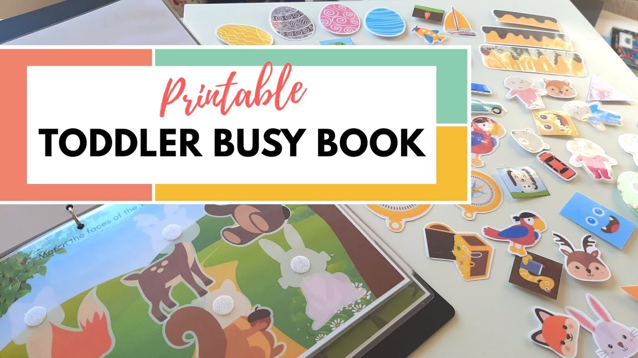 Toddler busy book  printable quiet book 