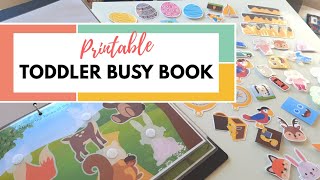 Toddler busy book | printable quiet book