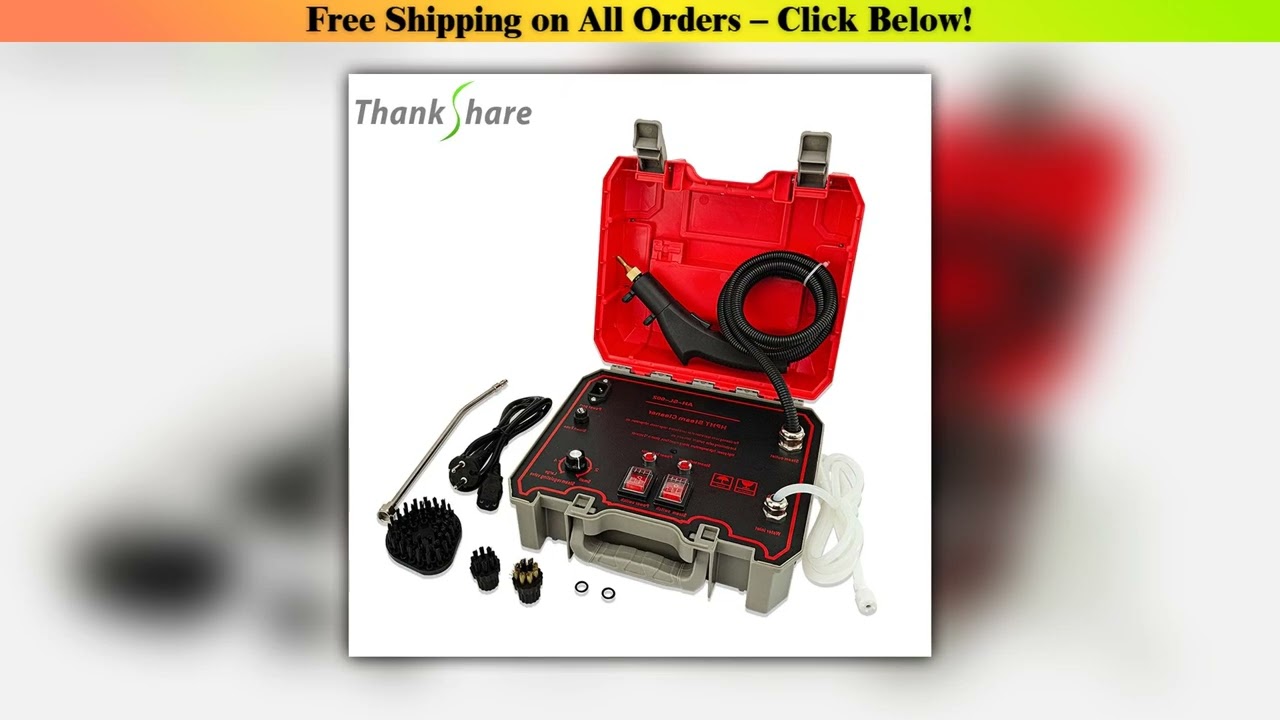 1500W High Pressure Steam Cleaning Machine Portable Cleaner High temperature Adjustable Kitchen