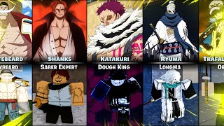 All One Piece Characters In Blox Fruits [Boss Version] Resimi