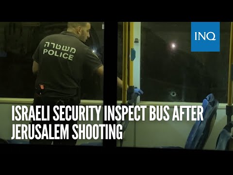 Israeli security inspect bus after Jerusalem shooting