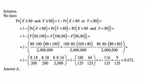Exam P exercise for August 24, 2020