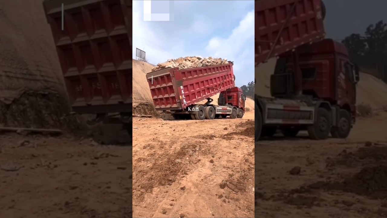 대형트럭의 경악한 하차법!