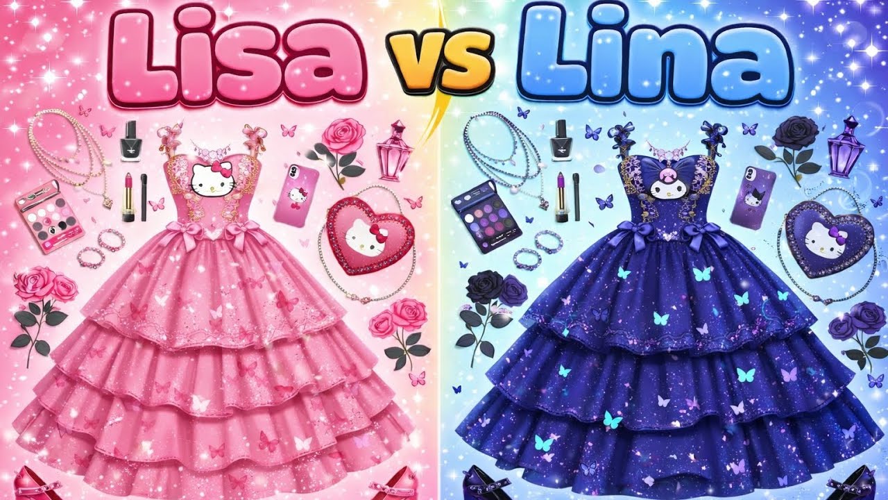 Lisa vs Lina 💖 new video compitatin 🥰 enjoy to see this video 😳